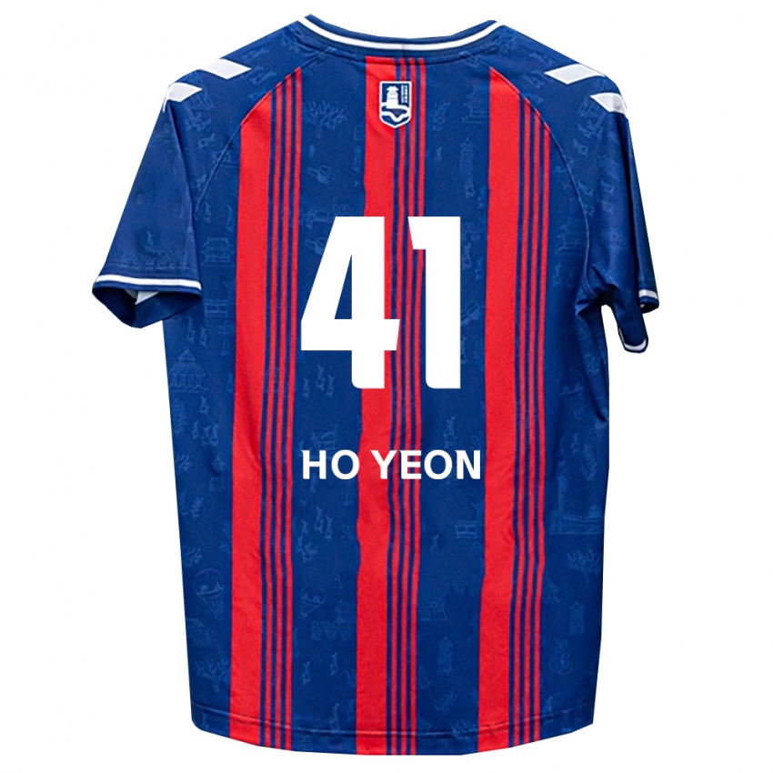 נשים Ho-Yeon Joo #41 כחול אדום לבן ג'רזי ביתית 2026/27 חולצה קצרה