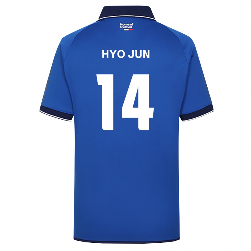 נשים Hyo-Jun Sun #14 כחול מלכותי לבן אדום ג'רזי ביתית 2026/27 חולצה קצרה