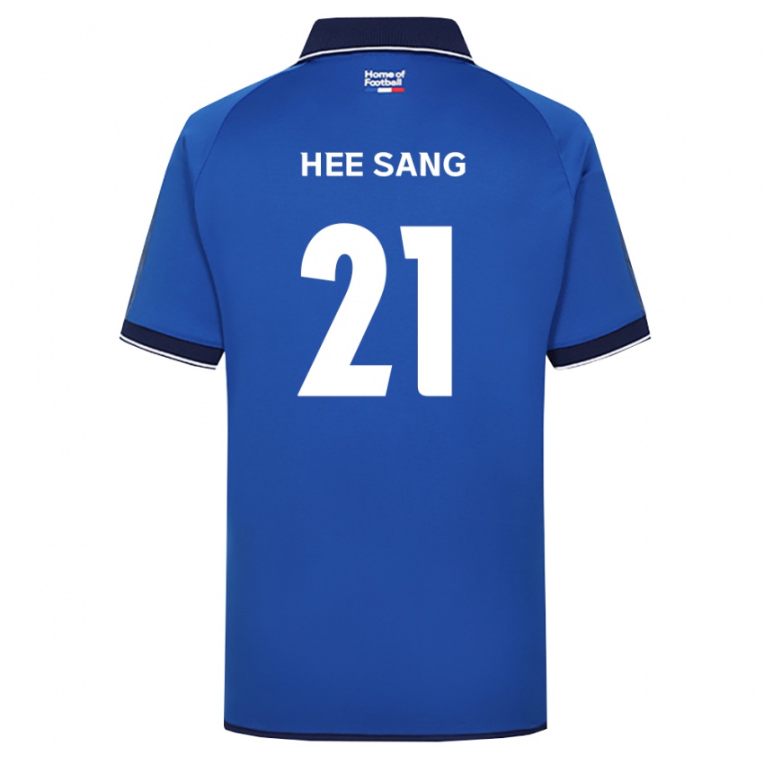 נשים Hee-Sang Bang #21 כחול מלכותי לבן אדום ג'רזי ביתית 2026/27 חולצה קצרה