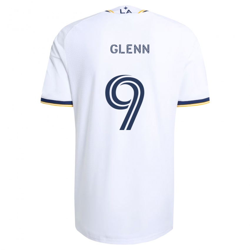 נשים Jordan Glenn #9 כחול צהוב ולבן ג'רזי ביתית 2026/27 חולצה קצרה