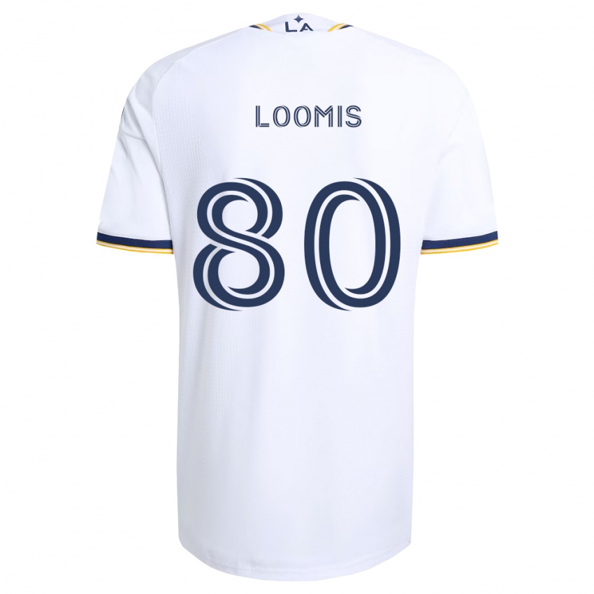 נשים Ethan Loomis #80 כחול צהוב ולבן ג'רזי ביתית 2026/27 חולצה קצרה