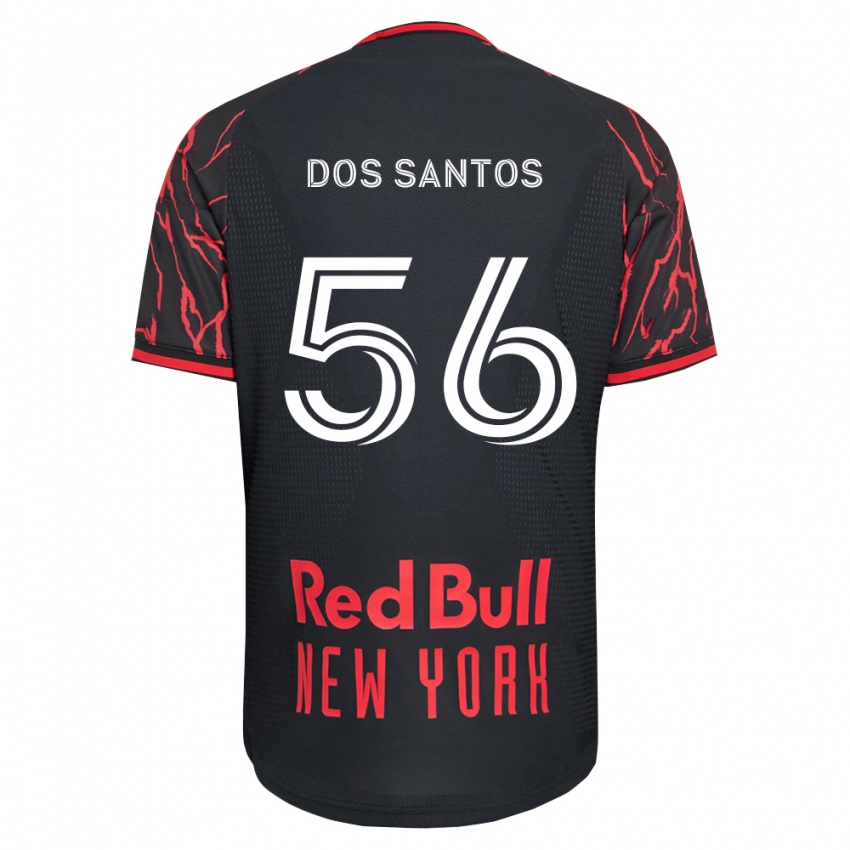 נשים Matthew Dos Santos #56 אדום שחור לבן ג'רזי ביתית 2026/27 חולצה קצרה