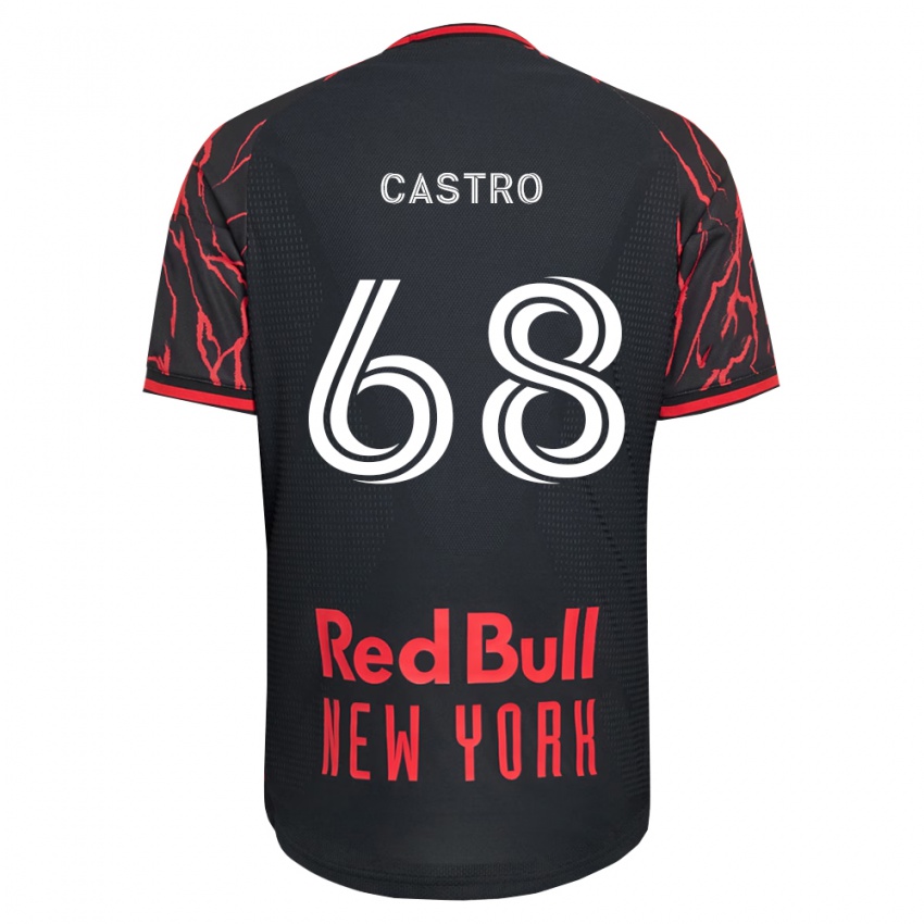 נשים Bradley Castro #68 אדום שחור לבן ג'רזי ביתית 2026/27 חולצה קצרה