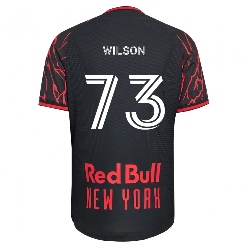 נשים Akheem Wilson #73 אדום שחור לבן ג'רזי ביתית 2026/27 חולצה קצרה