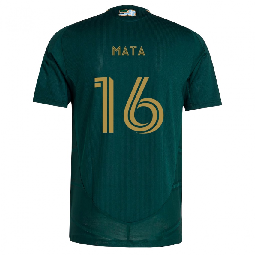 נשים Aric Mata #16 ירוק כהה חום ג'רזי ביתית 2026/27 חולצה קצרה