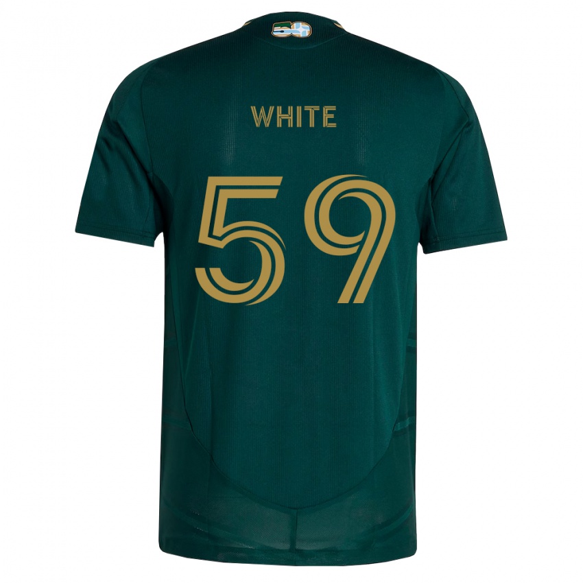 נשים Dario White #59 ירוק כהה חום ג'רזי ביתית 2026/27 חולצה קצרה