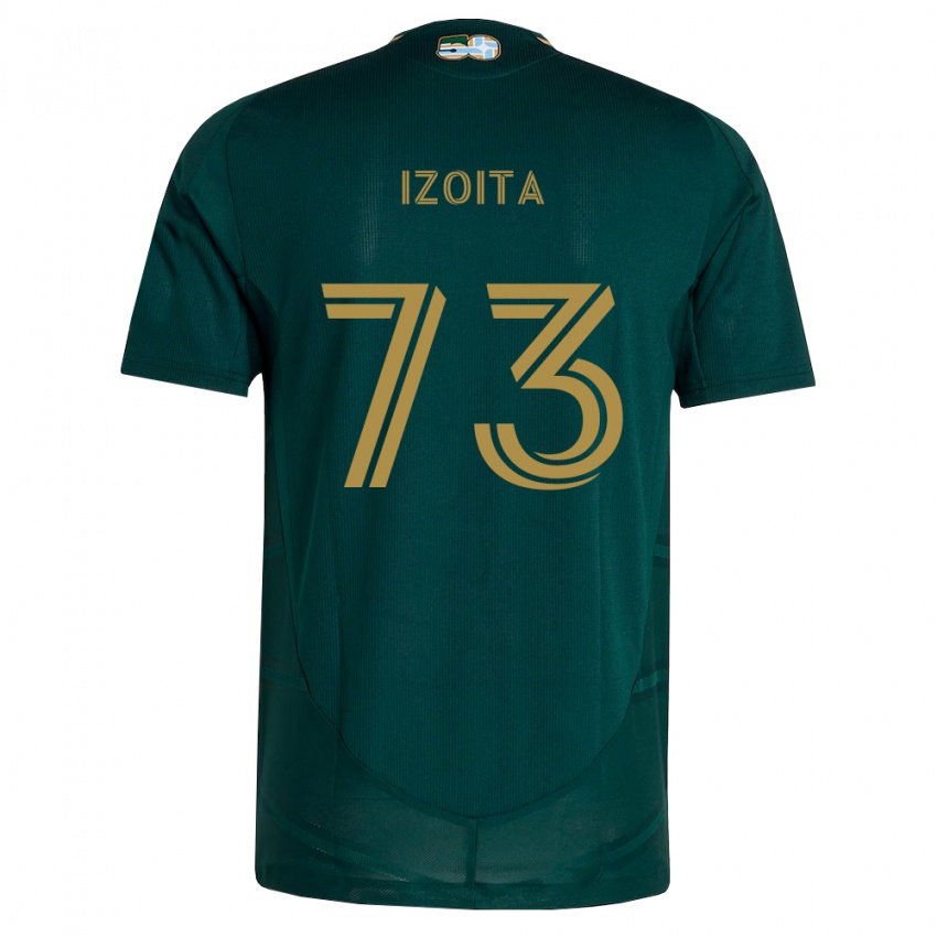 נשים Eric Izoita #73 ירוק כהה חום ג'רזי ביתית 2026/27 חולצה קצרה