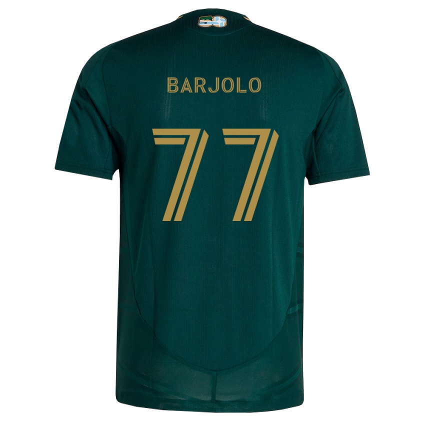 נשים Benjamin Barjolo #77 ירוק כהה חום ג'רזי ביתית 2026/27 חולצה קצרה