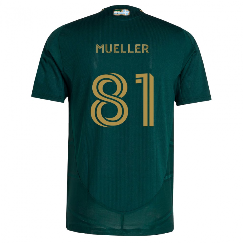 נשים Henry Mueller #81 ירוק כהה חום ג'רזי ביתית 2026/27 חולצה קצרה