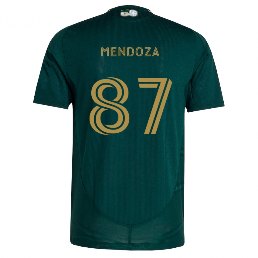 נשים Christian Mendoza #87 ירוק כהה חום ג'רזי ביתית 2026/27 חולצה קצרה