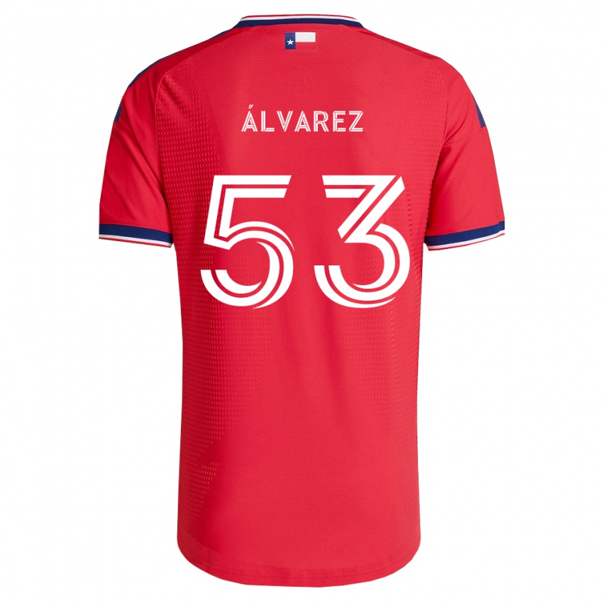 נשים Giomar Álvarez #53 אדום כחול לבן ג'רזי ביתית 2026/27 חולצה קצרה