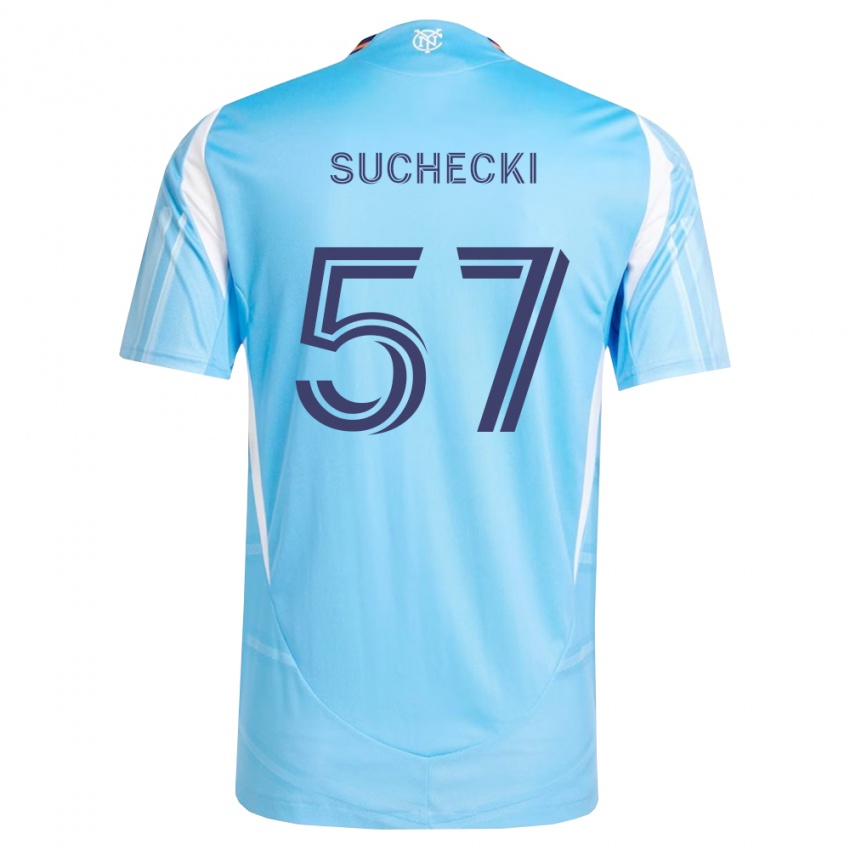 נשים Joe Suchecki #57 כחול שמיים לבן ג'רזי ביתית 2026/27 חולצה קצרה