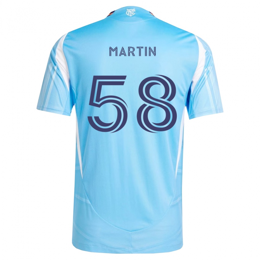 נשים Eóin Martin #58 כחול שמיים לבן ג'רזי ביתית 2026/27 חולצה קצרה