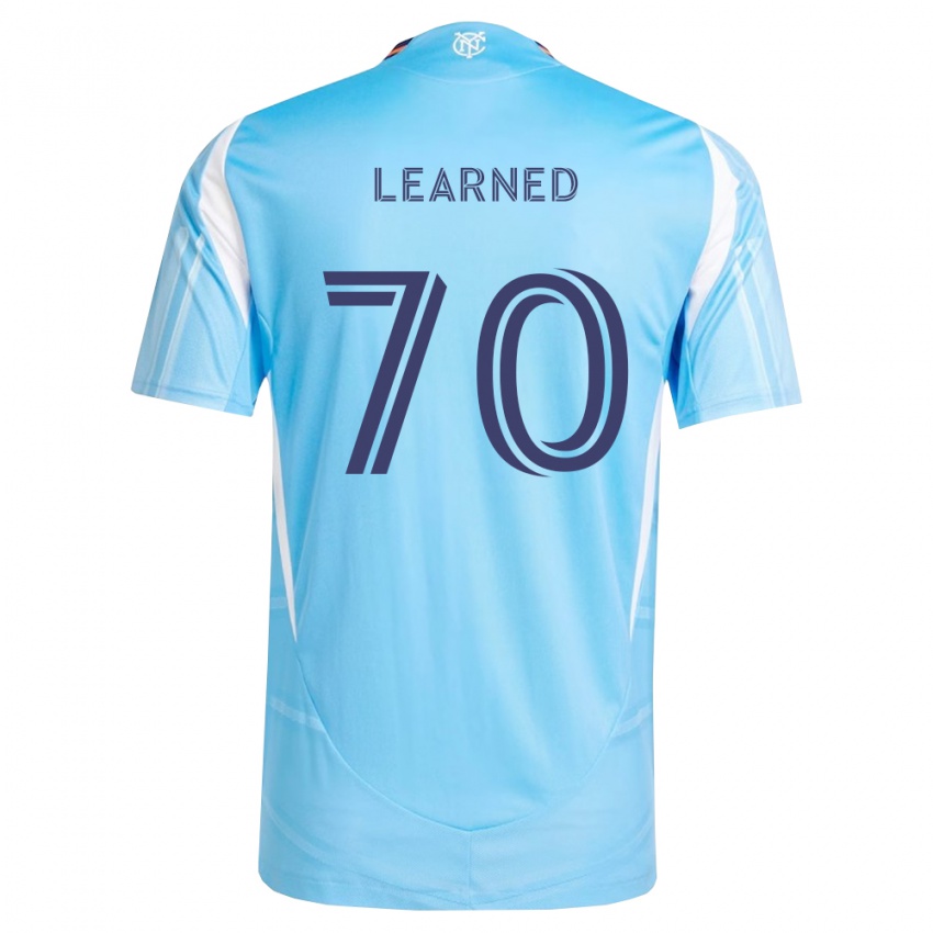 נשים Mac Learned #70 כחול שמיים לבן ג'רזי ביתית 2026/27 חולצה קצרה