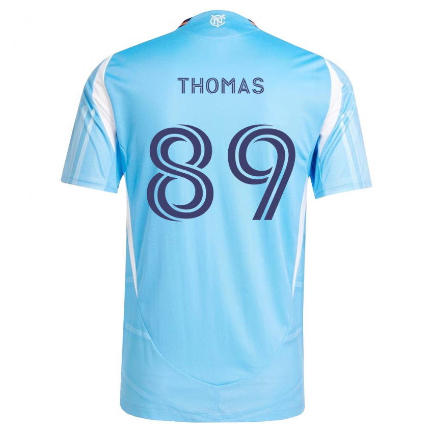 נשים Dylan Thomas #89 כחול שמיים לבן ג'רזי ביתית 2026/27 חולצה קצרה