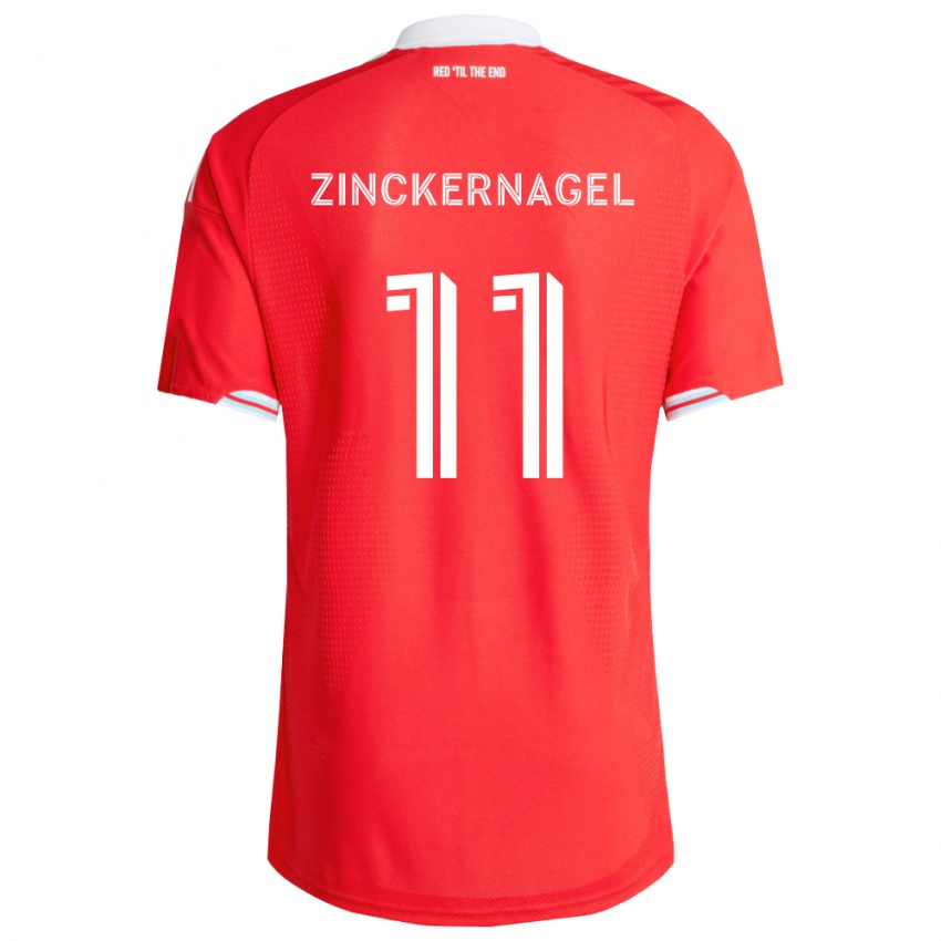 נשים Philip Zinckernagel #11 אדום כחול עמוק לבן ג'רזי ביתית 2026/27 חולצה קצרה