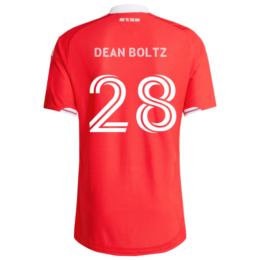 נשים Dean Boltz #28 אדום כחול עמוק לבן ג'רזי ביתית 2026/27 חולצה קצרה