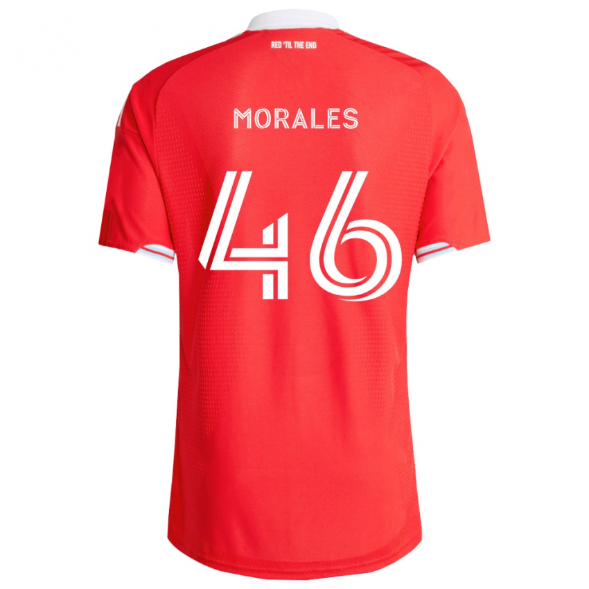 נשים Christopher Morales #46 אדום כחול עמוק לבן ג'רזי ביתית 2026/27 חולצה קצרה
