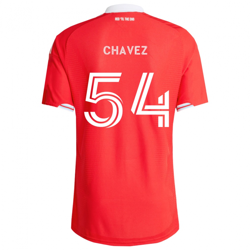 נשים Emiliano Chavez #54 אדום כחול עמוק לבן ג'רזי ביתית 2026/27 חולצה קצרה