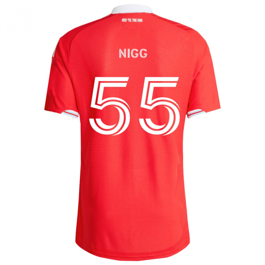 נשים Damian Nigg #55 אדום כחול עמוק לבן ג'רזי ביתית 2026/27 חולצה קצרה