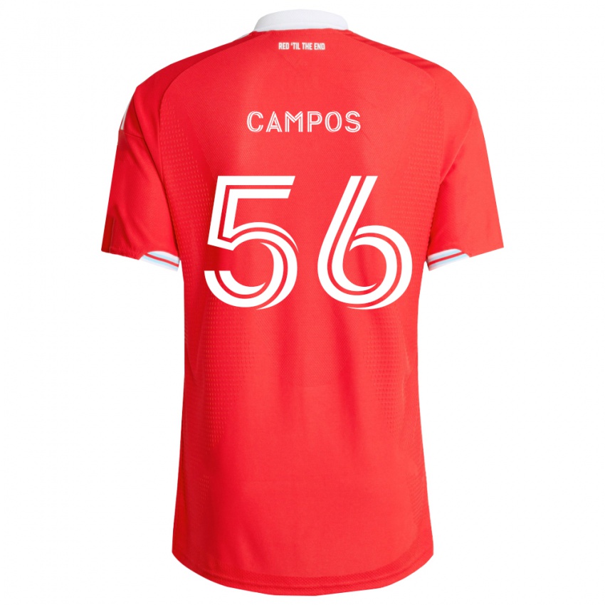 נשים Edgar Campos #56 אדום כחול עמוק לבן ג'רזי ביתית 2026/27 חולצה קצרה