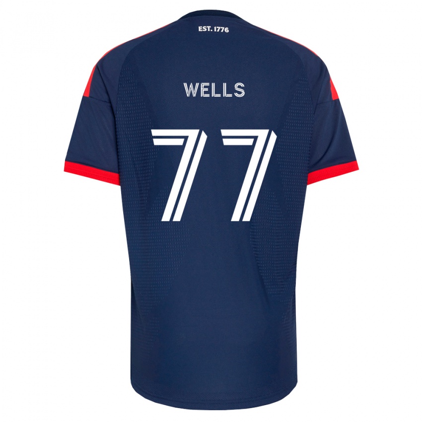 נשים Makai Wells #77 כחול מלכותי אדום לבן ג'רזי ביתית 2026/27 חולצה קצרה