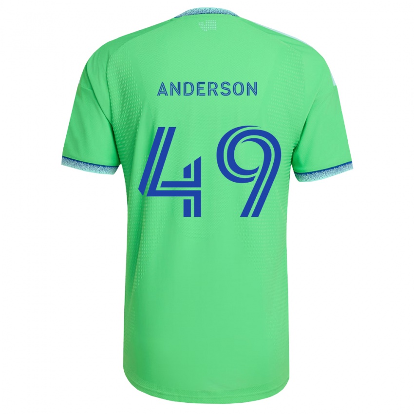 נשים Hunter Anderson #49 ירוק כחול בהיר ג'רזי ביתית 2026/27 חולצה קצרה