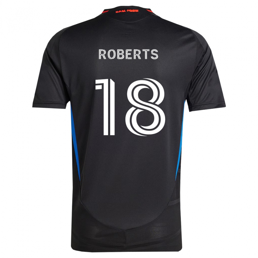 נשים Reid Roberts #18 כחול לבן שחור ג'רזי ביתית 2026/27 חולצה קצרה