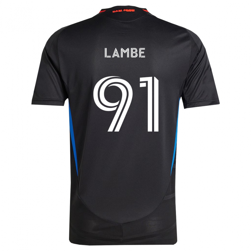 נשים Connor Lambe #91 כחול לבן שחור ג'רזי ביתית 2026/27 חולצה קצרה