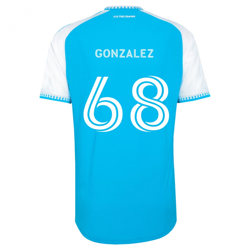 נשים Carlos Gonzalez #68 כחול שמיים לבן שחור ג'רזי ביתית 2026/27 חולצה קצרה
