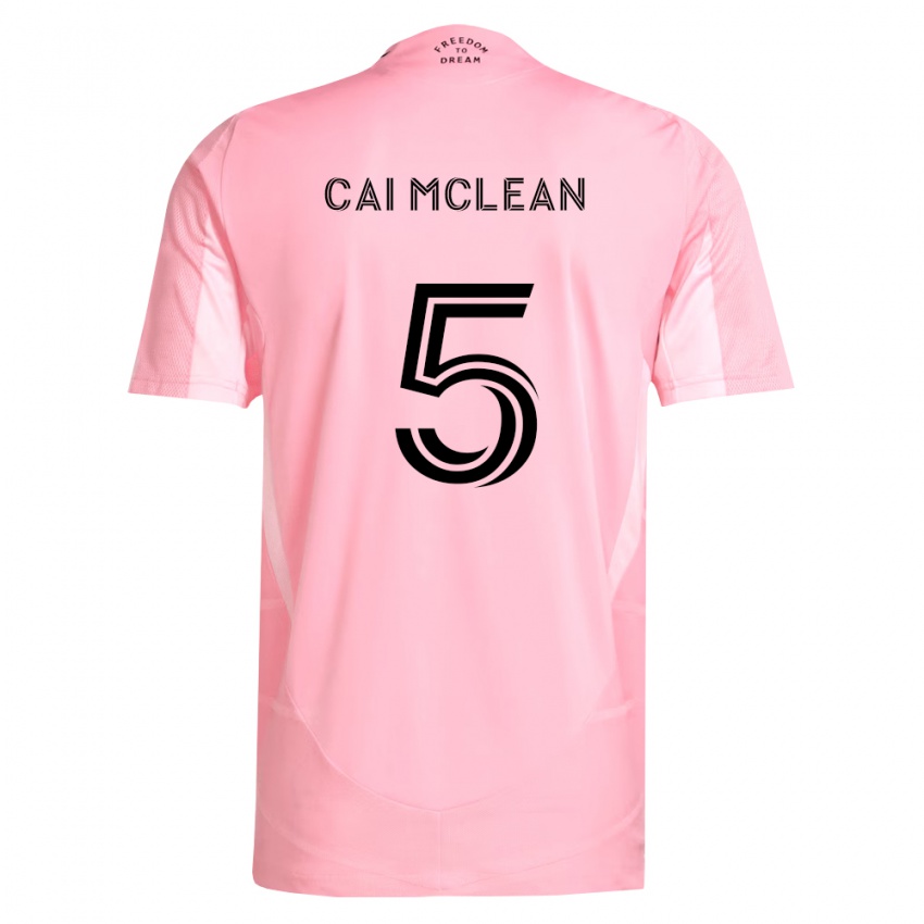 נשים Cai Mclean #5 ורוד שחור ג'רזי ביתית 2026/27 חולצה קצרה