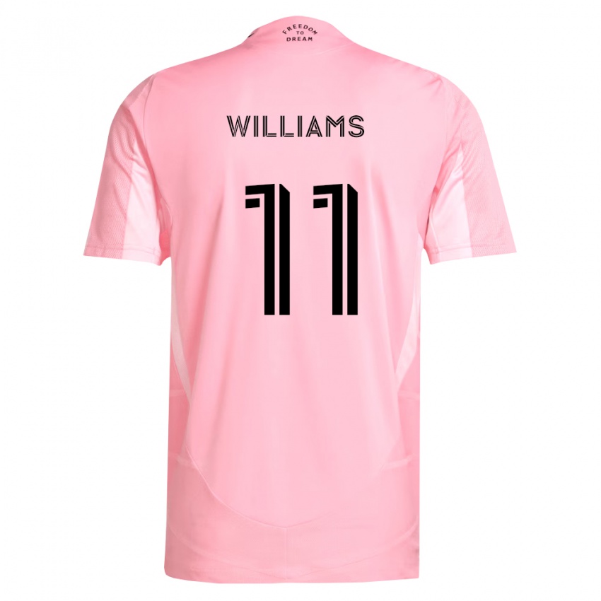 נשים Chaz Williams #11 ורוד שחור ג'רזי ביתית 2026/27 חולצה קצרה
