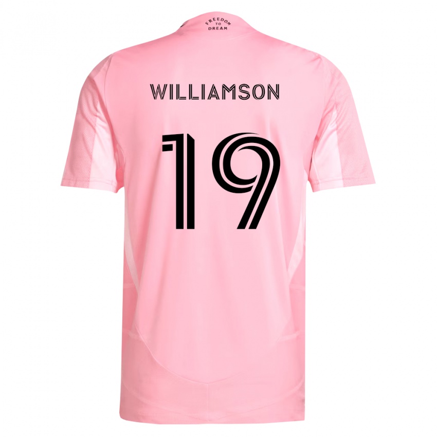 נשים Kai Williamson #19 ורוד שחור ג'רזי ביתית 2026/27 חולצה קצרה