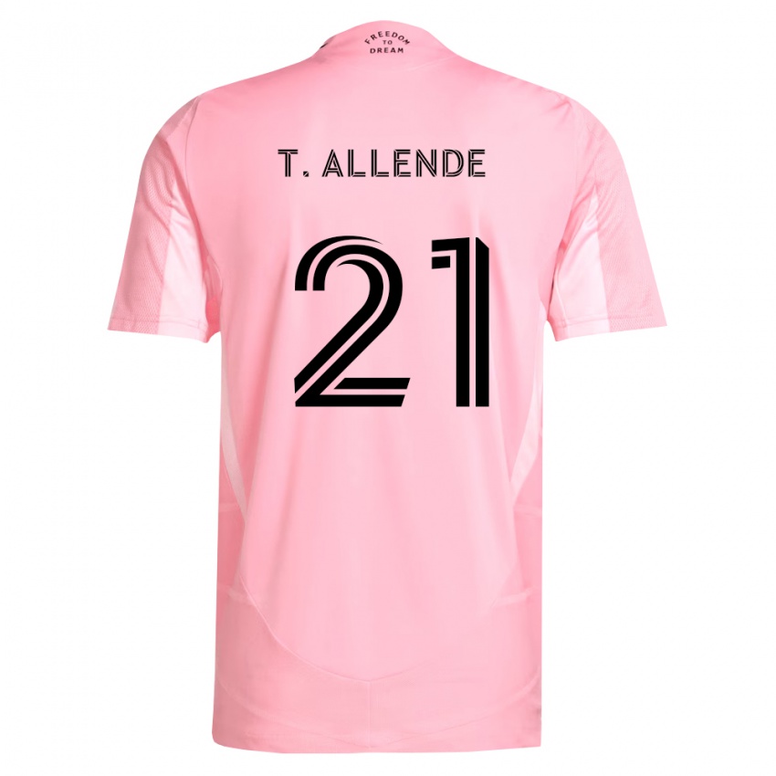 נשים Tadeo Allende #21 ורוד שחור ג'רזי ביתית 2026/27 חולצה קצרה