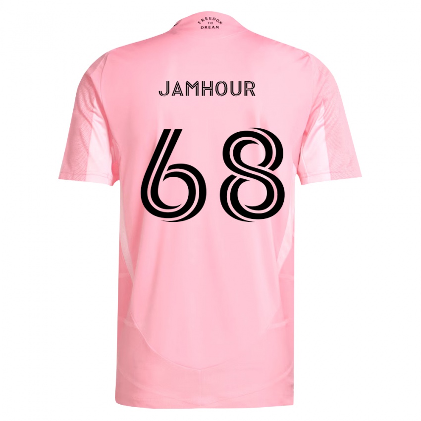 נשים Mohammed Jamhour #68 ורוד שחור ג'רזי ביתית 2026/27 חולצה קצרה