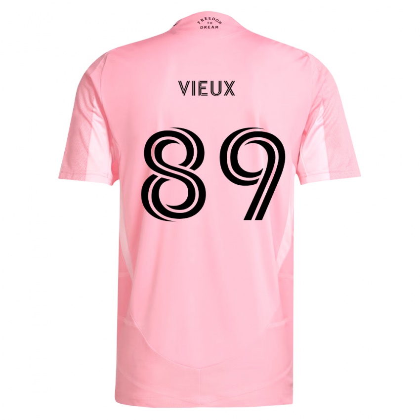 נשים Matthias Vieux #89 ורוד שחור ג'רזי ביתית 2026/27 חולצה קצרה