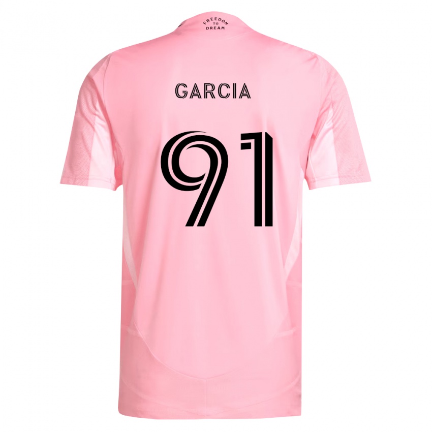 נשים Lesther Garcia #91 ורוד שחור ג'רזי ביתית 2026/27 חולצה קצרה