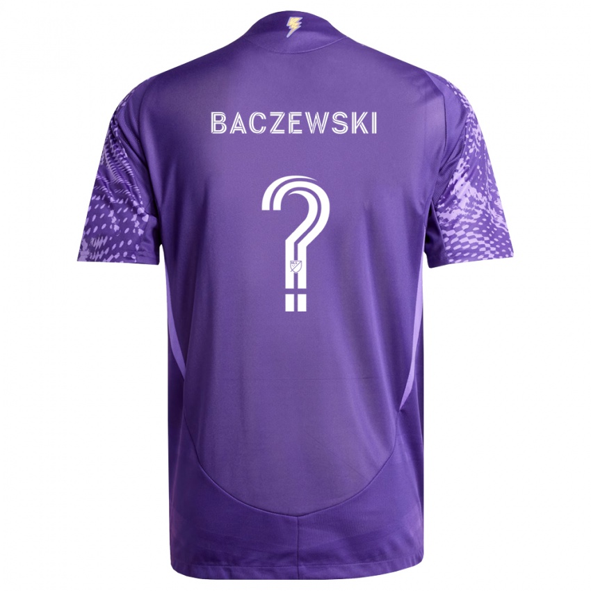 נשים Dominik Baczewski #0 סגול לבן ג'רזי ביתית 2026/27 חולצה קצרה