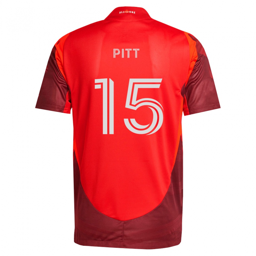 נשים Christian Pitt #15 בורדו אדום ג'רזי ביתית 2026/27 חולצה קצרה
