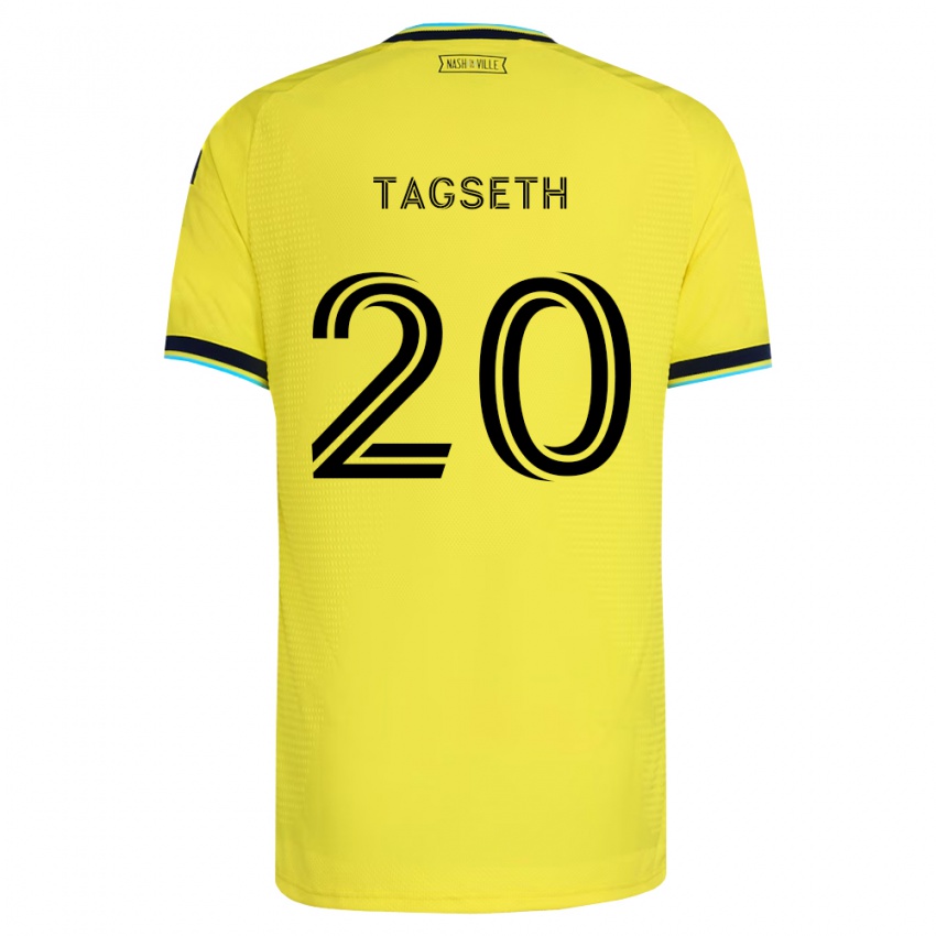 נשים Edvard Tagseth #20 כחול צי בהיר צהוב ג'רזי ביתית 2026/27 חולצה קצרה