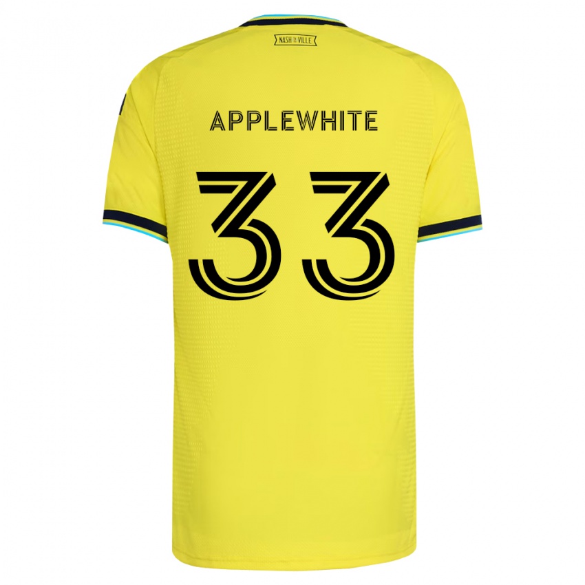 נשים Christopher Applewhite #33 כחול צי בהיר צהוב ג'רזי ביתית 2026/27 חולצה קצרה