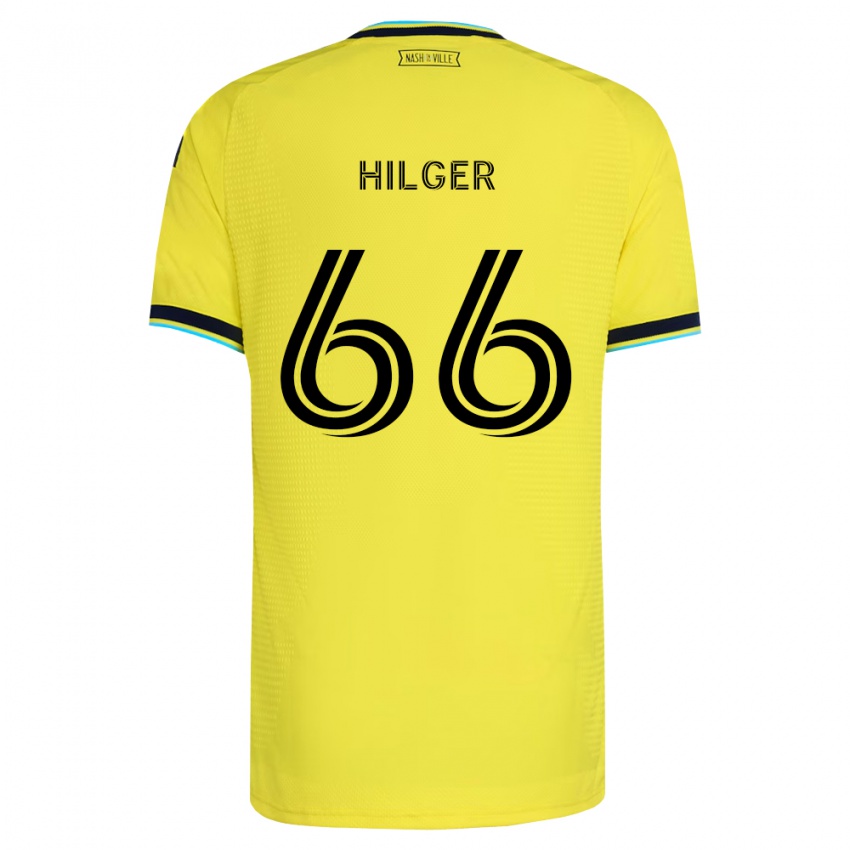 נשים Brooks Hilger #66 כחול צי בהיר צהוב ג'רזי ביתית 2026/27 חולצה קצרה