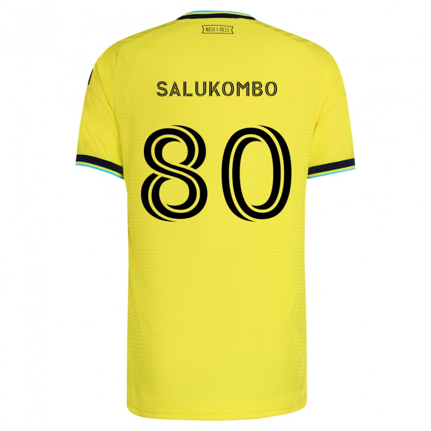 נשים David Salukombo #80 כחול צי בהיר צהוב ג'רזי ביתית 2026/27 חולצה קצרה