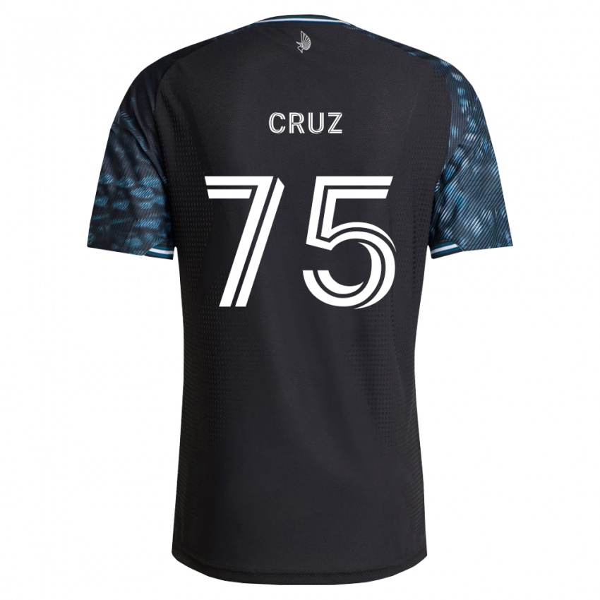 נשים Hector Cruz #75 שחור לבן ג'רזי ביתית 2026/27 חולצה קצרה