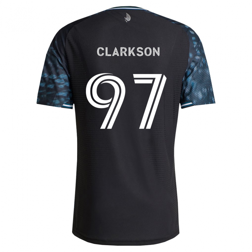 נשים Jack Clarkson #97 שחור לבן ג'רזי ביתית 2026/27 חולצה קצרה