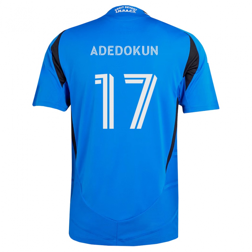 נשים Michael Adedokun #17 כחול לבן שחור ג'רזי ביתית 2026/27 חולצה קצרה