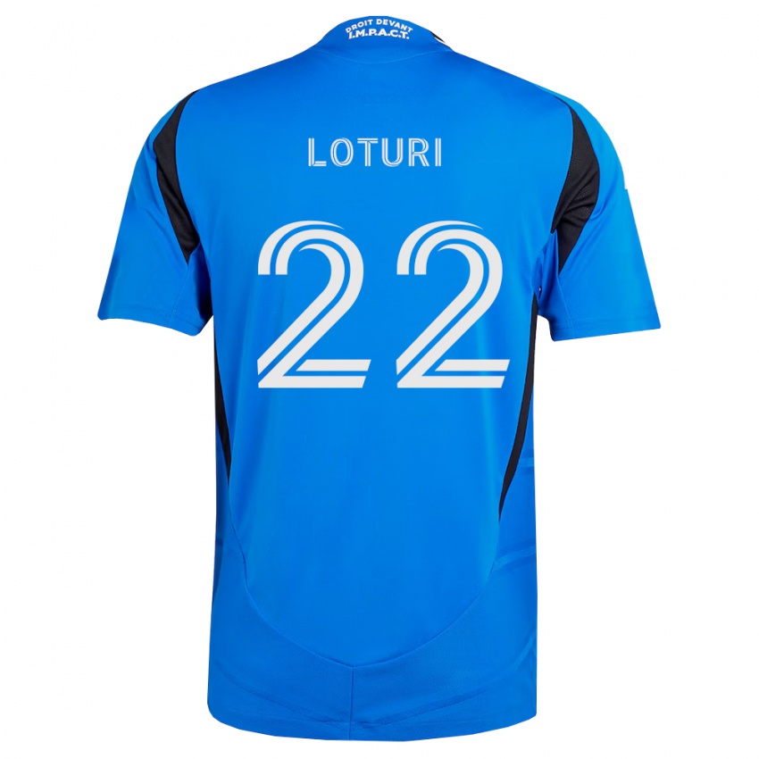 נשים Victor Loturi #22 כחול לבן שחור ג'רזי ביתית 2026/27 חולצה קצרה