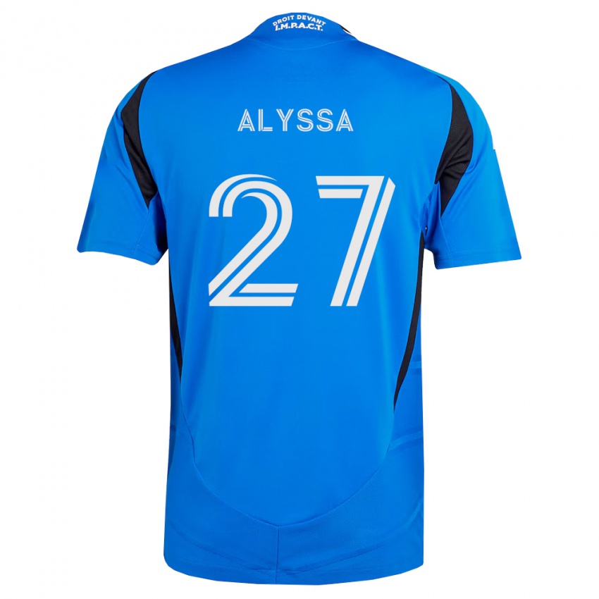 נשים Garreaud Alyssa #27 כחול לבן שחור ג'רזי ביתית 2026/27 חולצה קצרה