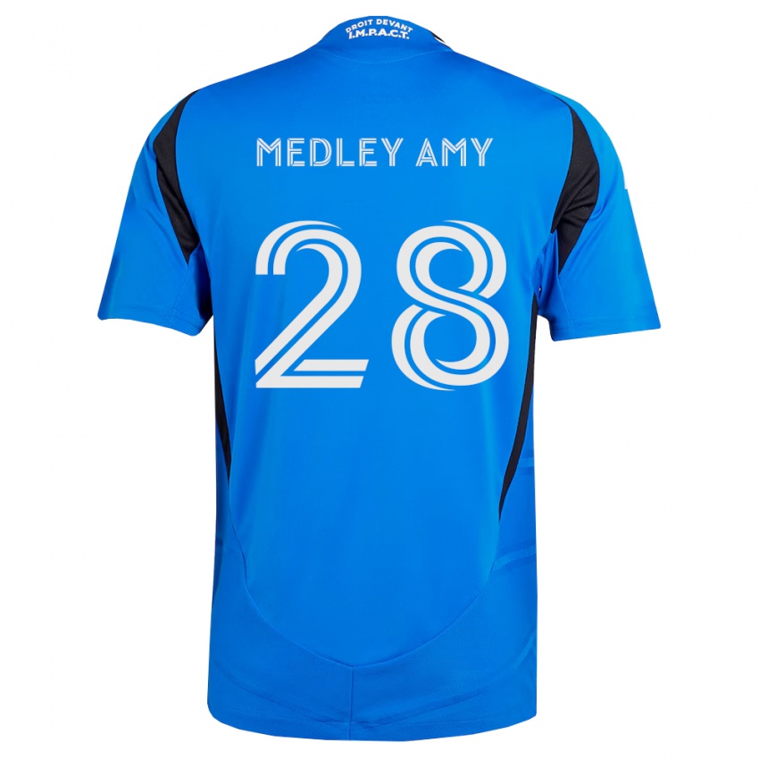 נשים Medley Amy #28 כחול לבן שחור ג'רזי ביתית 2026/27 חולצה קצרה