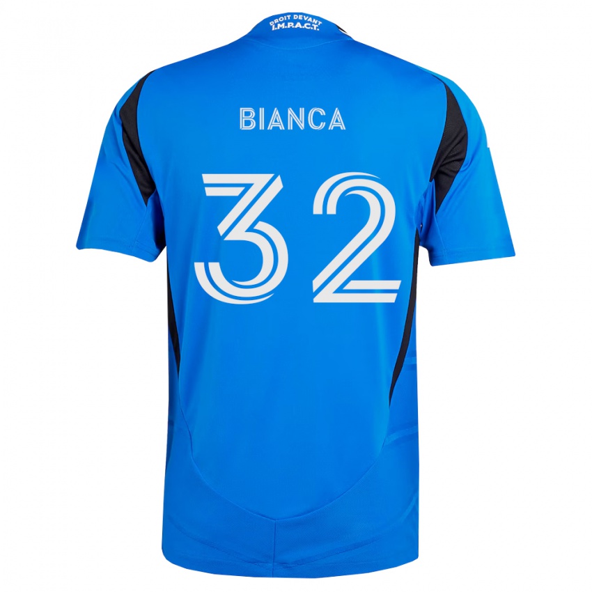 נשים Hanisch Bianca #32 כחול לבן שחור ג'רזי ביתית 2026/27 חולצה קצרה
